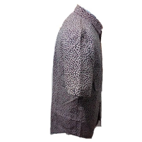 John Varvatos Linen Short Sleeve Button Down Printed Short Sleeve Shirt 09/24 - Picture 4 of 10